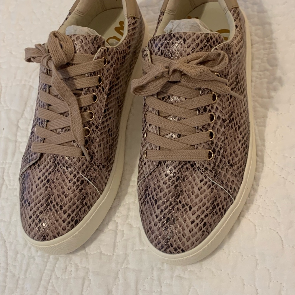 Sam Edelman Ethyl Sneakers - New in box - snake print sneakers in Sesame color